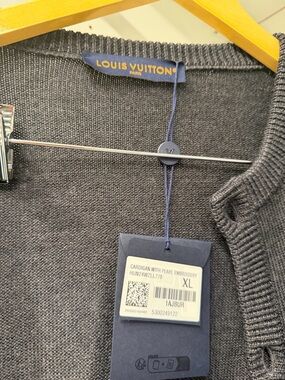 NWT Louis Vuitton with pearl embroidered Cardigan Sweater2026 pre collection